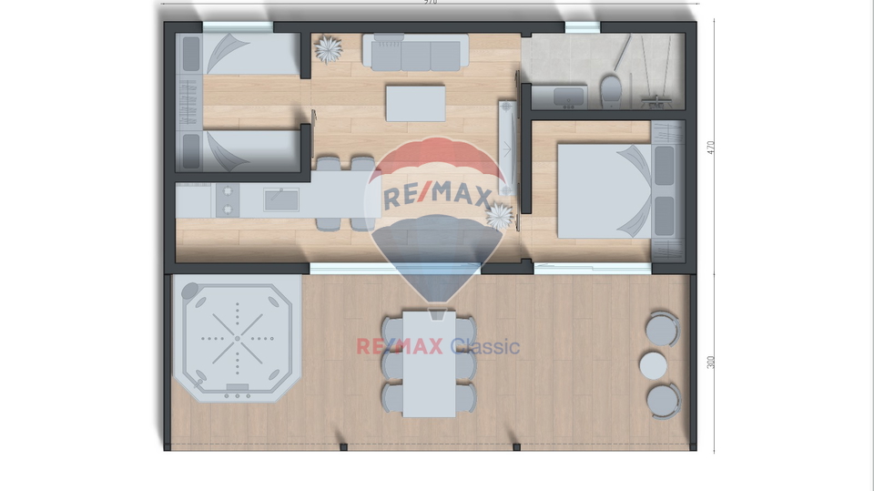 MOBILNA KUĆICA ARIAN 46m2+29m2 TERASA